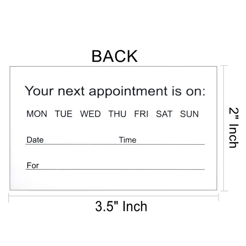 RXBC2011 Appointment Reminder Cards Pack of 100 Navy Blue - Image 3